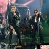 Eddy Mitchell, Johnny Hallyday et Jacques Dutronc - Premier concert des Vieilles Canailles au Palais Ominisports de Paris Bercy, le 5 novembre 2014.