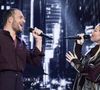 Amir a aussi donné de la voix avec l'ancienne candidate de la "Star Academy" Héléna
Exclusif - Amir et Helena lors de l’enregistrement de l’émission “Les stars s’unissent pour le Sidaction” au théâtre Marigny à Paris, France, le 11 mars 2025. L’émission sera diffusée en prime le 22 mars sur France 2. © Guirec-Moreau/ Bestimage